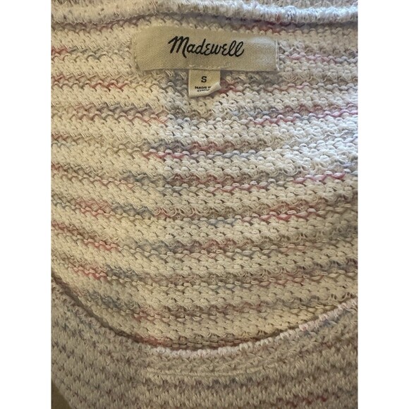 Madewell Women's S Space-Dye Stripe Scoop Neck Pullover Sweater Pastel - Picture 8 of 8